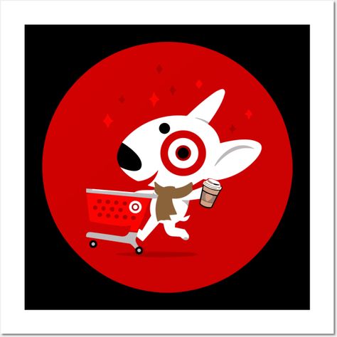 Bullseye Dog Team Member -- Choose from our vast selection of art prints and posters to match with your desired size to make the perfect print or poster. Pick your favorite: Movies, TV Shows, Art, and so much more! Available in mini, small, medium, large, and extra-large depending on the design. For men, women, and children. Perfect for decoration. Bullseye Target Dog, Target Dog, Bullseye Target, Target Wall, Team Member, Dog Drawing, My Happy Place, Happy Place, Happy Places