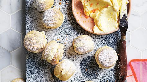 Lady Marmalade melting moments | Biscuit recipes | SBS Food Lady Marmalade, Melting Moments, Sbs Food, Biscuit Recipes, Custard Powder, Buttery Cookies, Dough Balls, Biscuit Cookies, Bean Paste