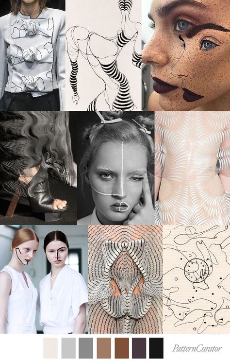 AVANT GARDE Pattern Curator, Colour Magic, Fashion Trending Moodboard, Trend Board, Fashion Palette, Fashion Student, Space Fashion, Fashion Drawing Sketches, Iris Van Herpen