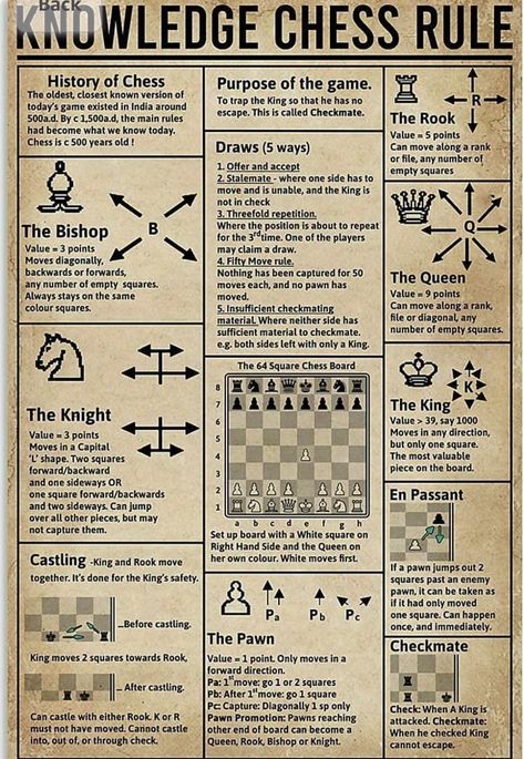 Chess Basics, Chess Tricks, History Of Chess, Chess Rules, Chess Vintage, Prompt Writing, Chess Tactics, Learn Chess, Chess Moves