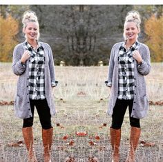 Buffalo Plaid Shirt Outfit, White Plaid Shirt Outfit, Black And White Flannel Outfit, White Flannel Outfit, Plaid Flannel Outfit, Buffalo Plaid Outfit, Shelf Wardrobe, Taupe Cardigan, Flannel Outfit