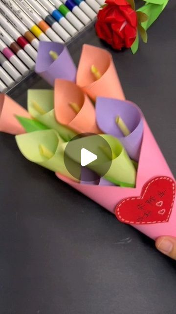 37K views · 2.3K likes | paper crafts creator on Instagram: "Title: "Handmade Origami Flowers: Create a Beautiful Mother's Day Bouquet!"
Hashtags: #ParentChildHandicraft #HandmadeDIY #Origami #OrigamiFlowerTutorial #HandmadeFlowers" Mothers Day Paper Flowers Bouquets, Handmade Bouquet Crafts, Origami Flowers Tutorial, Kids Handicraft, Teachers Day Card, Mother's Day Bouquet, Paper Flower Bouquet, Happy Teachers Day, Origami Flowers