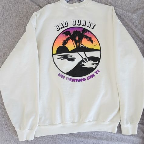 Bad Bunny UVST crewneck Bad Bunny, Crew Neck, Outfit Inspo, Plus Fashion, Closet, Fashion Tips, Fashion Trends, Clothes Design