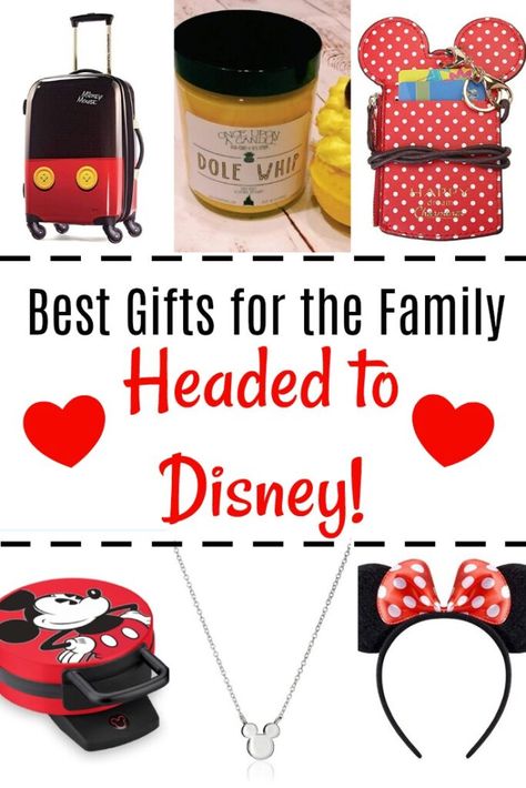 Disney Gift Guide: Gifts For The Family Who Is Headed To Disney!  Is your family headed to the land of Mickey, Minnie, Princesses, and Pirates? If so, these gift ideas will absolutely get them excited for the big trip! Going To Disney Christmas Present, Gifts For Disney Cast Members, Disney Themed Gifts, Disney Gifts For Kids, Disney Card Holder, Disney Makeup Bag, Disney Gift Card, Gifts For Disney Lovers, Gift Ideas For Kids