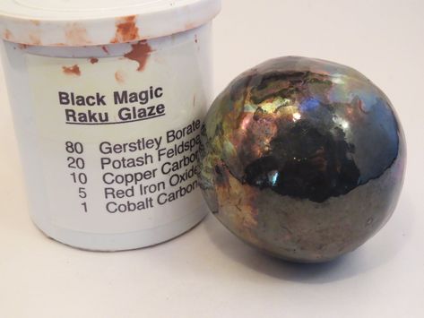 Black Magic Raku Glaze by Lucky Crane Pottery Raku Glaze, Raku Ware, Raku Kiln, Glaze Ideas, Ceramic Glazes, Ceramic Glaze Recipes, Raku Ceramics, Diy Ceramic, Raku Pottery