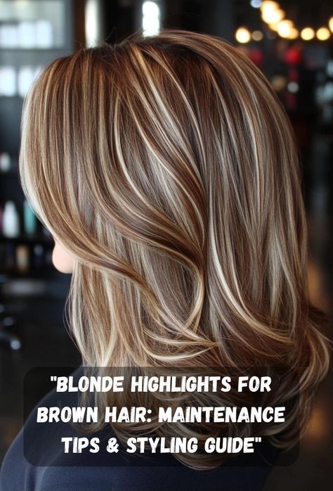 Enhance your brown hair with beautiful blonde highlights! Learn how to maintain your color and get styling tips that make your highlights pop, for a look that’s both elegant and easy to manage. Low Lights With Blonde Highlights, Foil Hair Color Highlights, Brown Hair With Ash Highlights, Blonde Highlights For Brown Hair, Brown Hair With Ash Blonde Highlights, Brown Hair Streaks, Foil Hair Color, Blonde Highlights With Lowlights, Cool Brown Hair