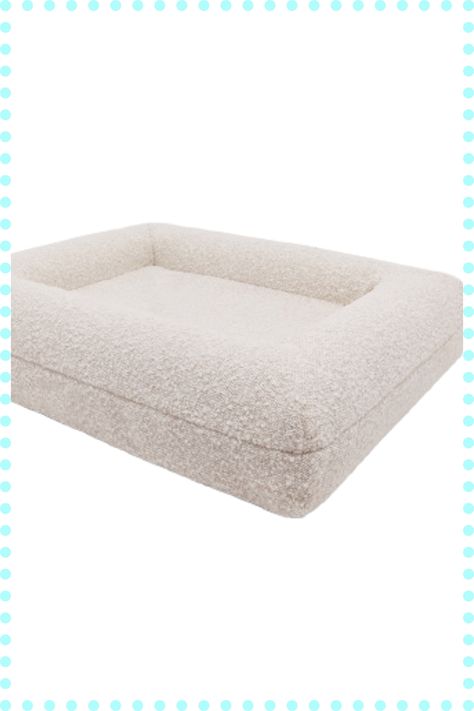 Dog Bed In Bedroom, Neutral Dog Bed, Aesthetic Dog Bed, White Dog Bed, Dog Couch Bed, Dog Crate Bed, Dog Couch, Crate Bed, Donut Dog Bed