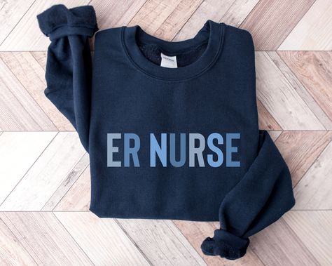 Delivery Nurse Gifts, Nurse Crewneck, Emergency Room Nurse, Daly City, Emergency Nursing, New Nurse, Nurse Graduation Gift, Shirt Making, Er Nurse