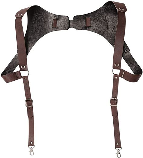 Aislor Braided Leather H-back Suspenders in Vintage Style Medieval Renaissance With No-slip Clips Brown 1Pc at Amazon Men’s Clothing store Leather Suspenders Men, Leather Braces, Vintage Suspenders, Mens Braces, Steampunk Leather, Leather Suspenders, Male Cosplay, Mens Club, Leather Harness