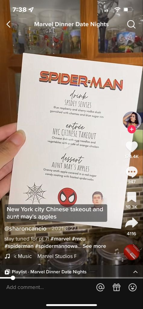 Spiderman Dinner And A Movie, Dinner And Movie Envelopes, Spiderman Movie Night Food, Marvel Theme Dinner, Movies And Dinner Ideas, Themed Movie Dinner, Marvel Date Night Ideas, Movie Dinner Theme Night Adult, Marvel Dinner And Movie