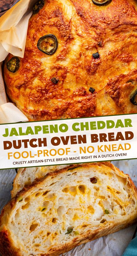 Scandinavian Bread, Bread No Knead, The Chunky Chef, Chunky Chef, Oven Bread, Dutch Oven Bread, Artisan Bread Recipes, Jalapeno Cheddar, Dutch Oven Cooking