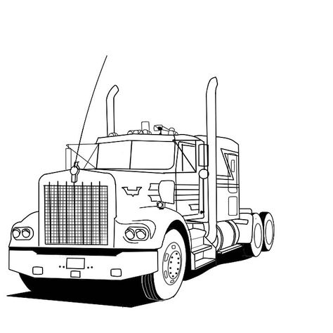 Tractor Trailer Drawing, Car Drawing Pencil, Truck Tattoo, Kenworth T800, Grave Headstones, Dinosaur Sketch, Back Drawing, Road Art, Camaro Car