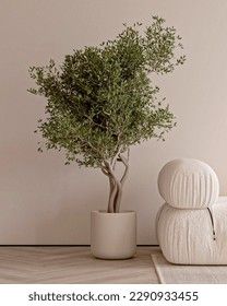 Tree In The Living Room, Living Room Trees, Olive Plant Indoor, Tree Inside House, Yucca Plant Indoor, Plants In Living Room, Plants Interior Design, Plants Indoor Design, Living Plant Wall