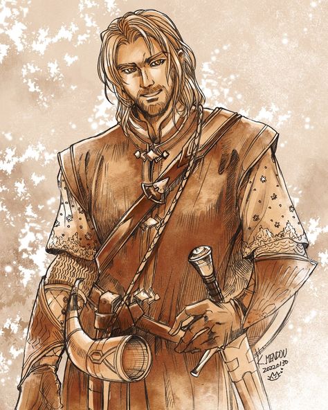 Boromir Art, Boromir Fanart, Eddard Stark, Hobbit Art, Dragon Trainer, Jrr Tolkien, Fantasy Novel, Armor Concept, High Fantasy