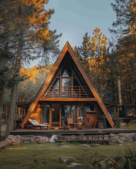 Mountain A Frame, A Frame Cabin Floor Plans, Aframe Cabins, A Frame House Interior, Small A Frame Cabin, Evening Relaxation, A-frame Interior, Modern A Frame Cabin, Frame Cabins