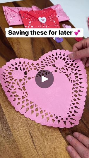 426K views · 1.1K reactions | The easiest Valentines craft ❤️💕 #crafts #diy #diycrafts #valentinesday #art #homemadegifts | Life With Wes & Alison: Comedy Sketches and Short Films | Life With Wes & Alison: Comedy Sketches and Short Films · Original audio Doily Envelopes Diy, Heart Dollie Envelope, Valentine Doilies Craft, Heart Doily Envelope, Valentine Crafts With Heart Dollies, Doily Heart Crafts For Kids, Valentine Treat Holders Paper Crafts, Valentine Dollie Crafts, Heart Doilies Valentines Day