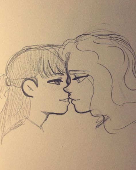 Lesbian Sketching Pencil, Lesbian Drawn Sketches Easy, Abc Art, Sketches Of Love, Person Drawing, Cute Sketches, Lesbian Art, Studio Ghibli Art, Sketchbook Art Journal