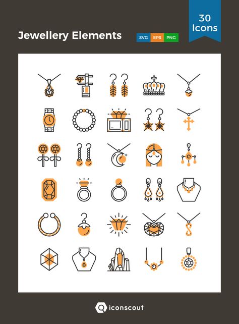 Jewellery Elements  Icon Pack - 30 Filled Outline Icons Jewellery Instagram Highlight Cover, Instagram Highlight Icons Jewelry, Jewelry Logo Ideas, Jewelry Icon, Adobe Photoshop Photography, Icon Jewelry, Abstract Jewelry, Insta Icon, Jewelry Logo