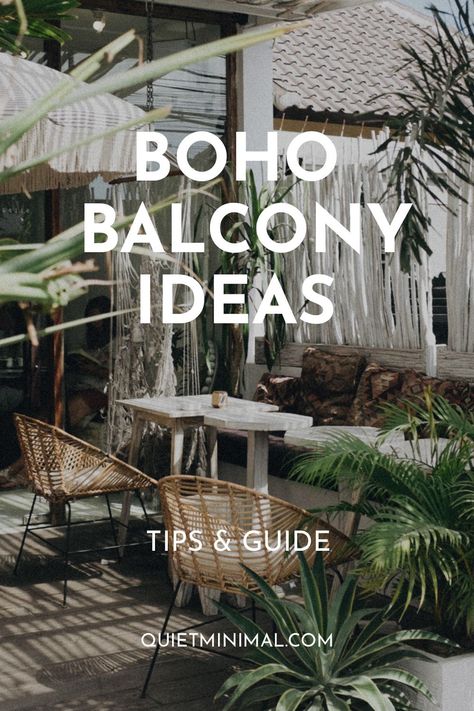 boho balcony idea, tips, and guide Boho Balcony Decor, Big Balcony Ideas, Outdoor Balcony Furniture, Bohemian Porch, Outdoor Balcony Ideas, Modern Balcony Ideas, Boho Balcony Ideas, Small Porch Ideas, Balcony Decor Ideas