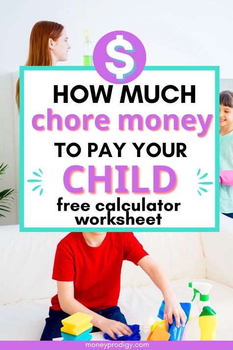 How much chore money to pay your child? This can be a complicated question - and I love how easy her chore pay calculator worksheet is to use. Free printable, plus she details how to set up your family chore system. Super helpful! Teenage Chore Chart For Money, Chore Payment Chart Earn Money, Chore Money Chart, Chores To Earn Money, Allowance System For Kids, Weekly Chores For Kids, Chores For Teenagers, Chores For Money, Money For Chores