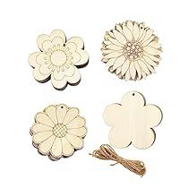 Wooden Flower Crafts, Diy Flower Craft, Ornaments Crafts, Flower Hanging, Cutout Style, Diy Flores, Flower Craft, Wooden Cutouts, Kraf Diy