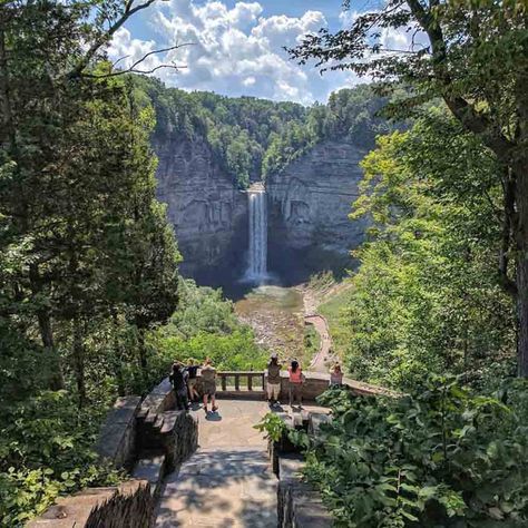 33 Roadside Waterfalls Near Rochester | Day Trips Around Rochester Taughannock Falls, Upstate Ny Travel, New York State Parks, Lake George Village, Summer Vacation Spots, Romantic Cruise, Fun Winter Activities, Lake George, Rochester Ny