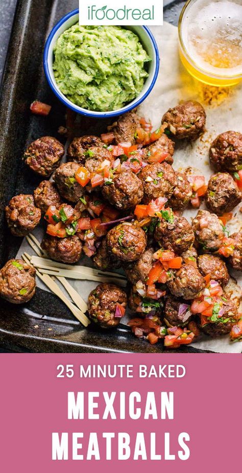 Super easy and juicy Mexican Meatballs Recipe with ground turkey, bake for 15 minutes, then serve with rice for an easy healthy dinner or as an appetizer. #healthy #mexican #meatballs #turkey #lowcarb #keto Ground Turkey Bake, Turkey Bake, Recipe With Ground Turkey, Mexican Turkey, Mexican Meatballs, Baked Meatball Recipe, Turkey Meatball Recipe, Meatballs Recipe, Healthy Family Meals