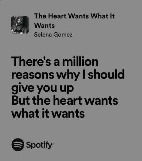 The Heart Wants What It Wants Lyrics, The Heart Wants What It Wants, Selena Gomez Facts, Heart Wants What It Wants, Want Quotes, Important Facts, Positive Self Affirmations, You Gave Up, Selena Gomez