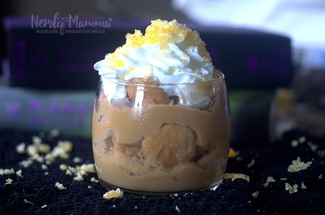 Butterbeer Pudding Shots, Butterbeer Pudding, Making Moonshine, How To Make Moonshine, Butterscotch Candy, Butter Beer, Pudding Shots, Creamy Pudding, Nilla Wafers