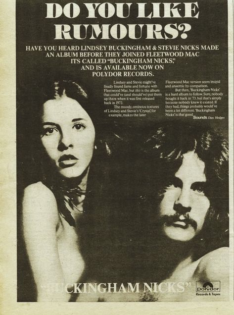 rumours | acs Buckingham Nicks, Lindsey Buckingham, Stevie Nicks Fleetwood Mac, Dorm Posters, Musica Rock, I'm With The Band, Art Collage Wall, Band Posters, Fleetwood Mac