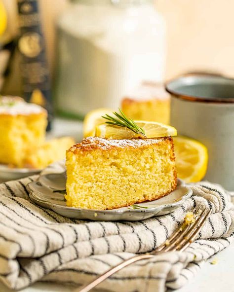 Lemon Rosemary Olive Oil Cake - Britney Breaks Bread Lemon Rosemary Olive Oil Cake, Rosemary Olive Oil Cake, Rainbow Cookies Recipe, Italian Christmas Desserts, Almond Paste Cookies, Italian Christmas Cookie Recipes, Olive Oil Cake Recipe, Rosemary Olive Oil, Easy Cake Recipe