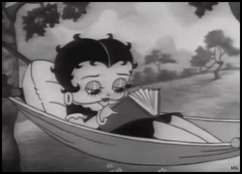 Betty Boop reading a book #gif #book #bettyboop Betty Boop Classic, Betty Boop Art, Betty Boop Cartoon, Cartoon Gifs, Old Cartoons, Vintage Film, Cartoon Icons, Aesthetic Gif, Classic Cartoons