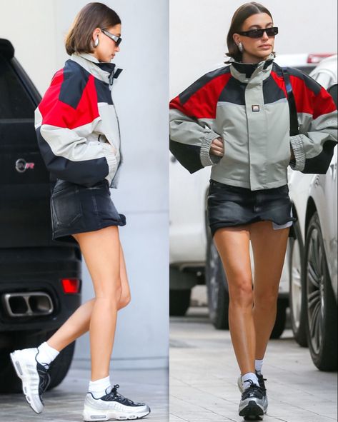 Model Off Duty Style Casual, Hailey Bieber Paparazzi, Hailey Baldwin Style Outfits, Sporty Girl Outfits, Hailey Baldwin Style, Polished Casual, Models Off Duty Style, Insta Outfits, 90s Hip Hop Fashion