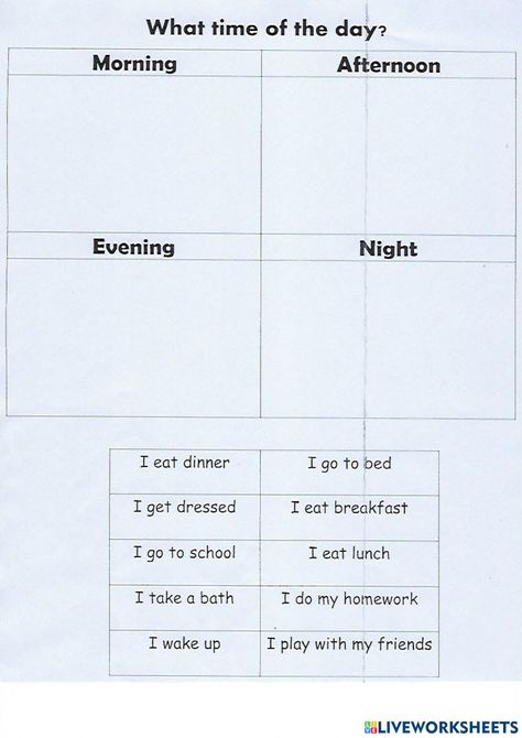 Days Worksheet, Monday Worksheet, Morning Afternoon Evening Night, Weekdays Worksheet, Worksheet For Days Of The Week, Yesterday Today Tomorrow Worksheet, English Vocabulary Words, English Vocabulary, Worksheets For Kids