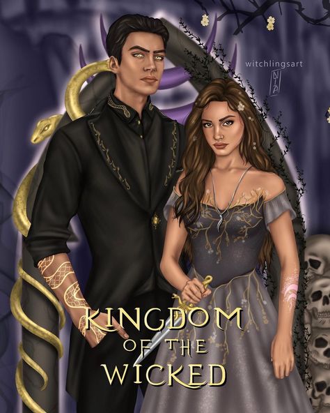 Nia 🗡 on Instagram: “|•KINGDOM OF THE WICKED•| So happy I can finally share this Did this dustjacket for the lovely @booksknownoage , I will soon post the…” Kingdom Of The Cursed, Wicked Book Series, Kingdom Of The Wicked, Kerri Maniscalco, Wicked Book, Fandom Drawing, Holly Black, Book Tv, Sarah J Maas