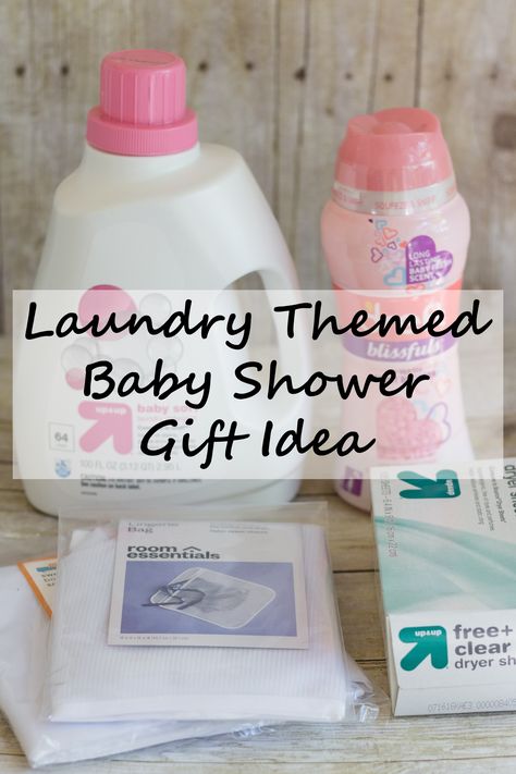 Laundry Themed Baby Shower Gift Idea | http://www.roseclearfield.com Baby Shower Gifts For Girls, Baby Laundry Basket, Practical Baby Shower Gifts, Laundry Gifts, Baby Detergent, Baby Laundry, Baby Shower Gift Idea, Baby Shower Gift Basket, Diy Baby Shower Gifts