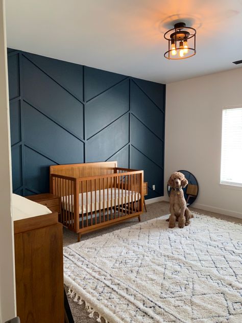 Navy Crib Nursery, Nursery With Futon, Bedroom With Futon, Futon Ideas, Blue Baby Room, Baby Room Inspiration, Nursery Room Inspiration, Baby Bedroom, Nursery Inspiration