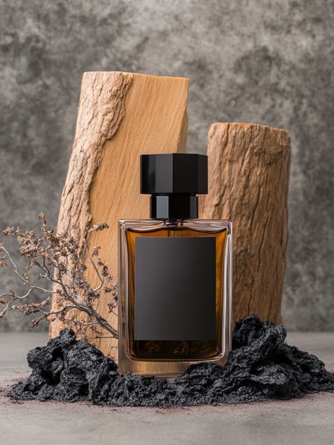 Black Perfume Photography, Fragrance Branding, Perfume Bottle Display, Male Perfume, Product Photography Inspiration, Cny 2025, Perfume Product, Woody Perfume, Creative Advertising Photography