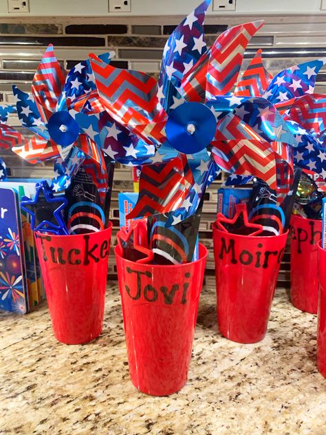 Red White And Blue Party Favors, July Birthday Themes Party Ideas, Red White And Two Party Favors, Fourth Of July Goodie Bags, Fourth Of July Party Favors, 4th Of July Toddler Birthday Party, 4th Of July Goodie Bag Ideas, Red White Blue Birthday Party, 4th Of July 1st Birthday Party Girl