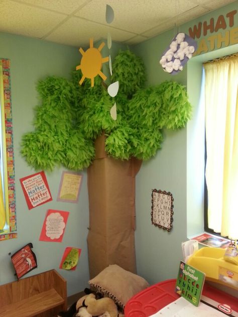 Preschool Reading corner tree Tree Reading Corner, Story Corner Ideas Nursery, Cosy Corner Ideas, Preschool Reading Corner, Tree Preschool, Tree Classroom, Classroom Tree, School Display, Corner Ideas