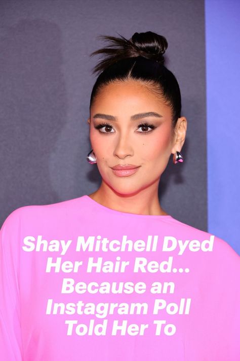 Shay Mitchell is no longer a brunette after asking Instagram fans to help her figure out her next hair color. The actor took matters into her own hand and dyed her hair a fiery red color in her kitchen sink. via Getty Images Hair Red, Shay Mitchell, Celebrity Beauty, Fiery Red, Hair A, Kitchen Sink, Her Hair, Red Hair, Red Color