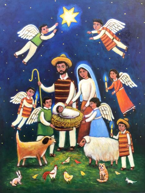 Mexican Nativity Art, Mexican Christmas Traditions, Mexican Christmas Decorations, Mexico Christmas, Nativity Of Jesus, Chicano Love, Spanish Christmas, Mexican Christmas, Bible Crafts