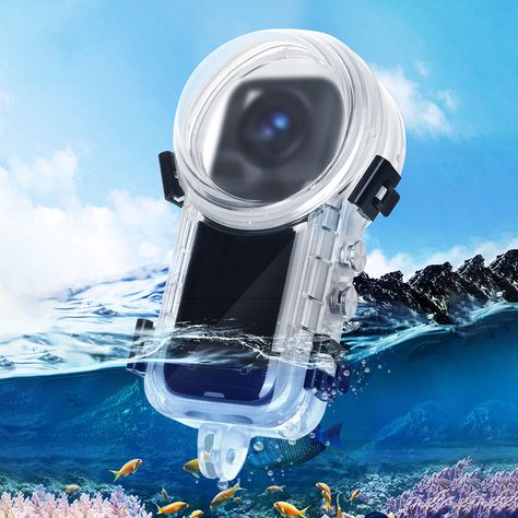 Invisible Dive Case Dive Protective Case 50m Waterproof Underwater Camera Shell Accessories Dove House, Underwater Diving, Underwater Camera, Sports Camera, Free Photography, Camera Accessories, Protective Cases, Diving, Case Cover