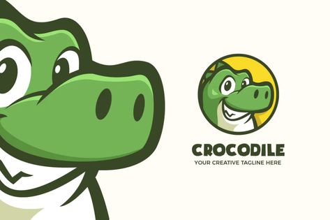 Cute Crocodile Mascot Character Logo Template by MightyFire_STD on Envato Elements Mascot Ideas, Crocs Logo, Cute Crocodile, Crocodile Animal, Green Bug, Animal Mascot, Character Logo, Crocodile Logo, Colorful Logo Design