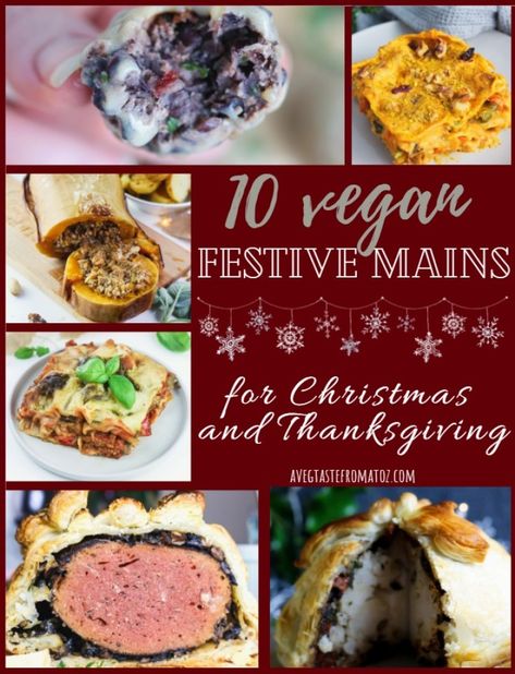 10 vegan festive mains for christmas and thanksgiving Jackfruit Pot Roast, Turkey Wellington, Mushroom Wellington, Vegan Xmas, Vegan Turkey, Vegan Christmas Dinner, Stuffed Squash, A Simple Christmas, Vegan Holiday Recipes