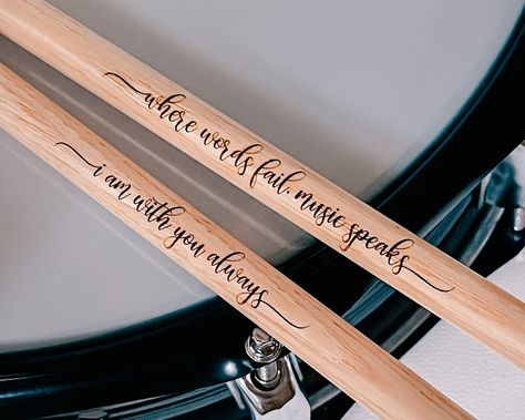 Drummer Boyfriend, Stick Character, Drum Party, Personalized Drumsticks, Guitar Display, Drum Box, Drummer Gifts, Drum Sticks, Hickory Wood