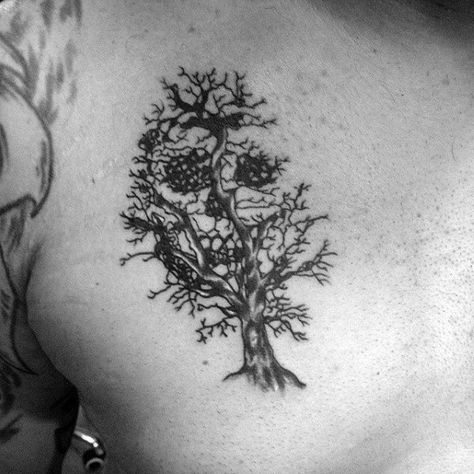 Chest Skull Tree Tattoos For Gentlemen Tree Trunk Tattoo, Skull Tree Tattoo, Trunk Tattoo, Common Tattoos, Snake Skull, Chest Ideas, Optical Illusion Tattoo, Tree Tattoos, Forest Tattoos