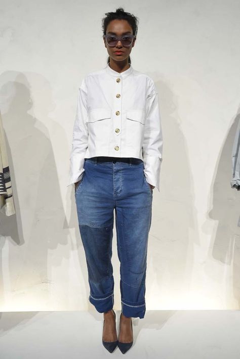 J.Crew RTW Spring 2015 - Slideshow Jcrew Spring 2023, Androgynous Outfits, Jenna Lyons, Design Clothes, Fashion Images, Spring 2023, Fashion Design Clothes, Denim Trousers, Spring Summer 2015