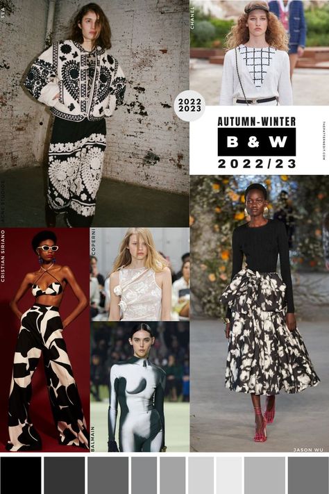 Monochromatic Black & White Fashion Color Trends for Fall Winter 2022-23 AW. Runway collections from New York fashion week, London Fashion Week, Milan Fashion week, and Paris fashion week. #womenswear #fashion #pantone #color #trends #FW2022 #AW2022/23 #monochromatic #blackandwhitefashion #jasonwu #dress #chanel Fashion Trends Winter 22/23, Trends Autumn Winter 2022-23, Trend Winter 2022-23, Autumn Winter 2022 2023 Fashion Trends, Winter 2023 Fashion Trends Women, Fall Winter 2022 2023 Trends, Fashion Trends 2023 Fall Winter, Winter 2022 Fashion Trends, Fashion Week Milan