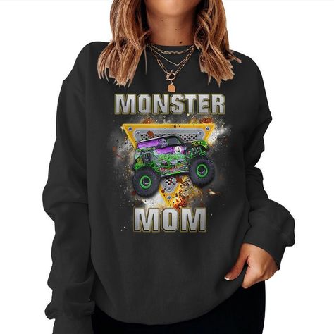 Monster Truck Show Outfit Women, Monster Jam Outfit Women, Monster Jam, Women Sweatshirt, My Jam, Outfit Women, Monster Truck, Sweatshirts Women, Monster Trucks